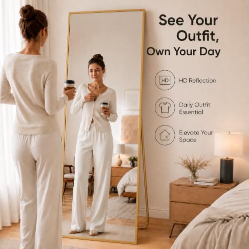 Simple Deluxe Full Length Mirror, - Image 2
