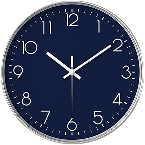 12 in Wall Clock Non-Ticking Quartz Silent Battery Operated Round Clocks Home by YTAONS