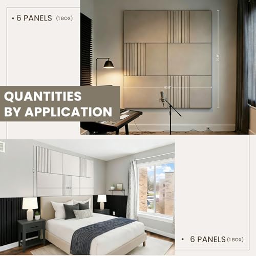 Acoustic Wall Panels 6-Pack 32"x24", Sound Dampening 4x8ft Panels - Image 5