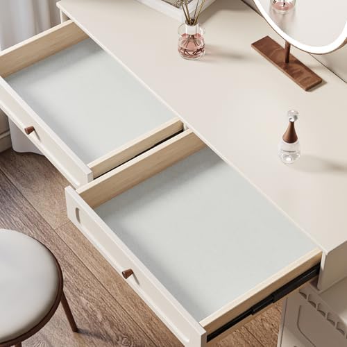 White Felt Drawer Liner Adhesive Velvet Fabric Wallpaper Peel and Stick Velvet - Image 2