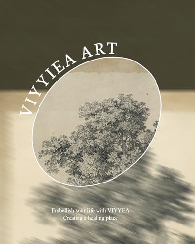 VIYYIEA Vintage Gold Framed Wall Art, Tree Forest Landscape Painting Canvas - Image 4