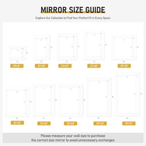 CULER White Wall Mirror for Bathroom, Rectangle 55 x 30 inch Hanging Vanity - Image 6