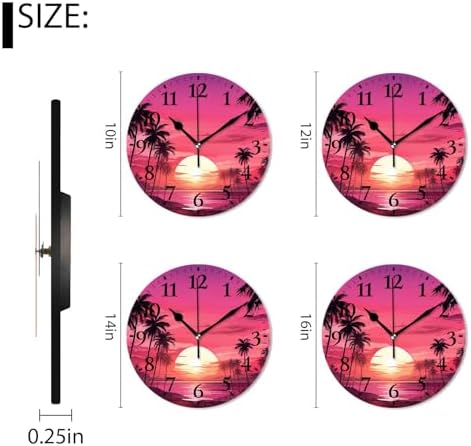 Non-Ticking Silent Wall Clocks Battery Operated Personalized Decor Clock - Image 2