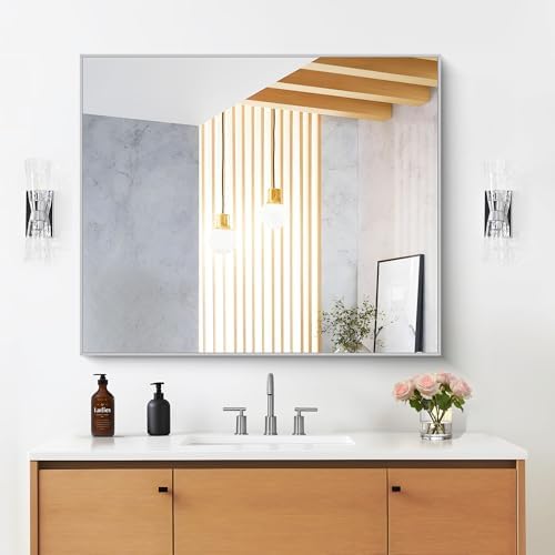 DESBING 30" x 30"Bathroom Mirror, Decorative Rectangular Vanity Mirror - Image 2