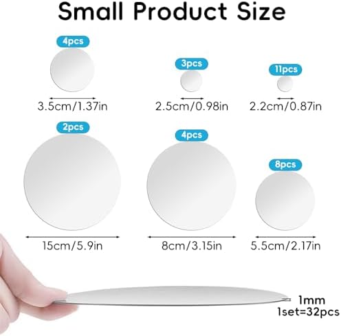 32Pcs Mirror Wall Stickers, Small Circle Ceiling Mirrors - Image 4