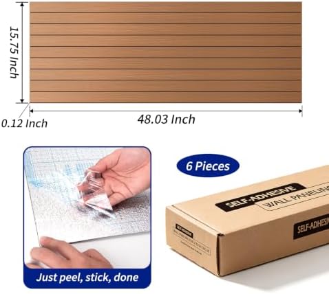 Art3dwallpanels 6-Pack Peel and Stick Wood Panels - Image 3