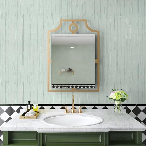 VaryPaper 15.7''x315'' Light Green Grasscloth Peel and Stick Wallpaper Textured - Image 5