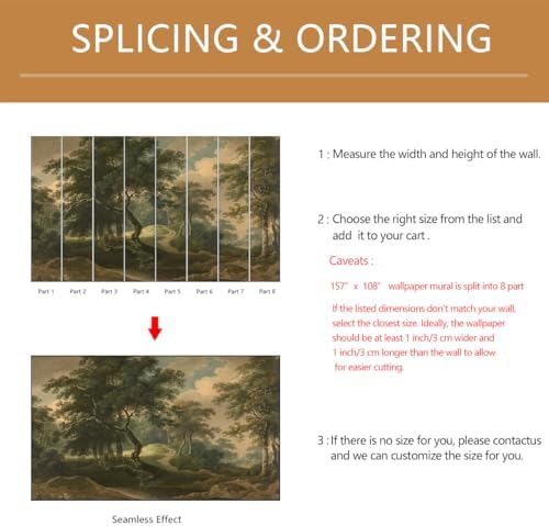 Vintage Forest Mural Wallpaper Peel and Stick - Image 5