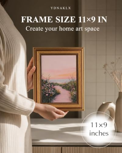 Gold Framed Wall Art, Dreamy Beachy Aesthetic Artwork - Image 2