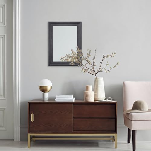 Retro Wall Mirror with Wood Frame Farmhouse Rectangle Hanging Mirrors Decorative - Image 3
