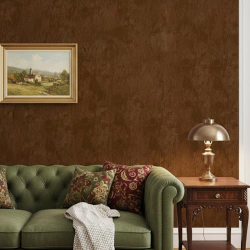 ReWallpaper 24in x 16.5ft Brown Velvet Wallpaper Peel and Stick Luxury Velvet by ReWallpaper