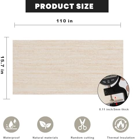 3D Wall Panels Peel and Stick – 15.7"x110" PVC Faux Travertine Texture - Image 2