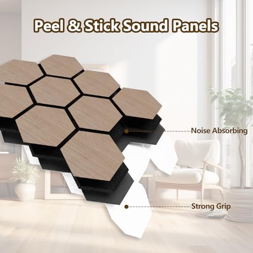 Hexagon Acoustic Wall Panels, Self-Adhesive Sound Absorbing Wall Panel by ARMURO - Image 5