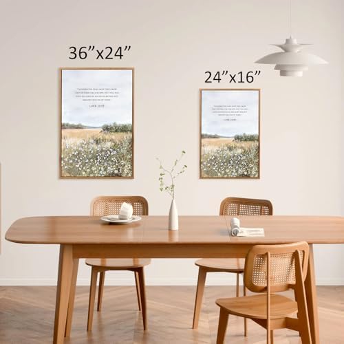 CHDITB Inspirational Bible Verse Framed Canvas Wall Art Set, Christian - Image 5