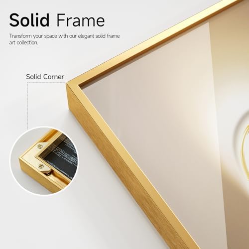 Framed Modern Luxury Gold Large Wall Art - Image 5