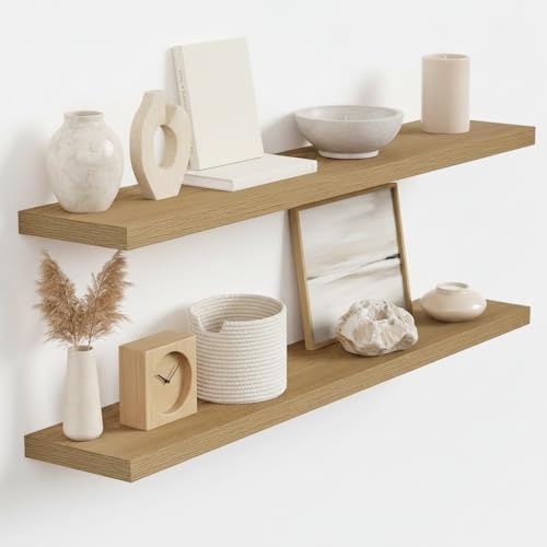 Vivelove Floating Shelves 9 inch Deep 40”Long Set of 2 by VIVELOVE