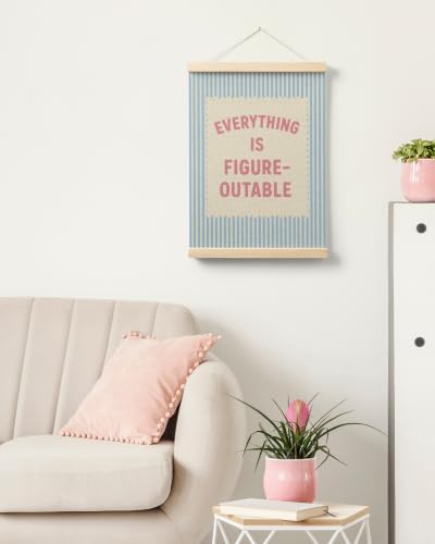 FGFK Everything Is Figureoutable Inspirational Wall Art Poster Hanger Frame - Image 7