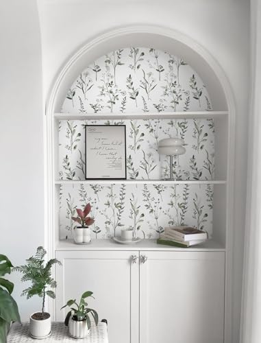 Peel and Stick Wallpaper for Bedroom Green Leaves Self-Adhesive - Image 5