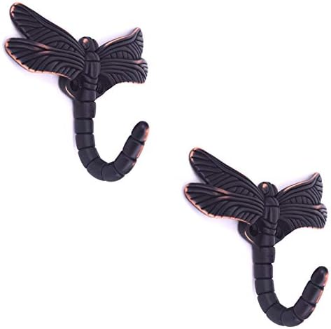 2pcs Dragonfly Coat Hooks Decorative Creativity Wall Mounted Hanger Hook by Geenite