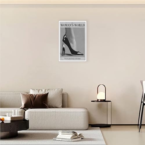 Retro This Is A Woman Is World Poster Feminist Canvas Wall Art Modern Black And - Image 4