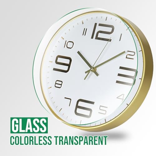 Wall Clock Modern Non-Ticking Battery Operated Wall Clocks Silent Quartz - Image 5