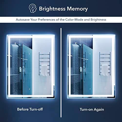JONATHAN Y Pax LED Bathroom Vanity Mirror 24" x 32" Front Backlit - Image 4