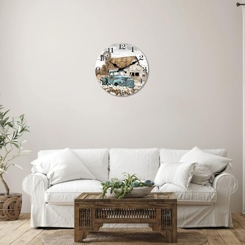 20 Inch Large Farmhouse Barn Wall Clocks Battery Operated - Image 3