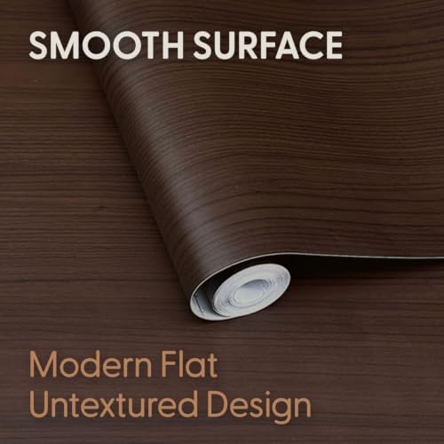 Dark Brown Wood Contact Paper, 17.3" x 197" Peel and Stick Waterproof Wallpaper - Image 2