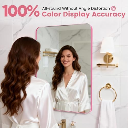 24" x 28" Pink Bathroom Mirrors - Image 3