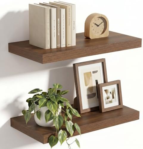 Vivelove 10 in Deep Floating Shelves 16” Set of 2 by VIVELOVE