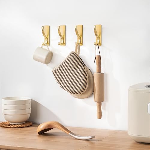 pickpiff Adhesive Wall Hooks for Coat/Towel, Hold 13LB - Image 3