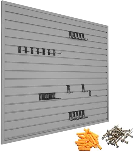 Yuzzy Slat Wall Paneling 4 x 4ft, Garage Slatwall Panel Wall Storage Systems by Yuzzy