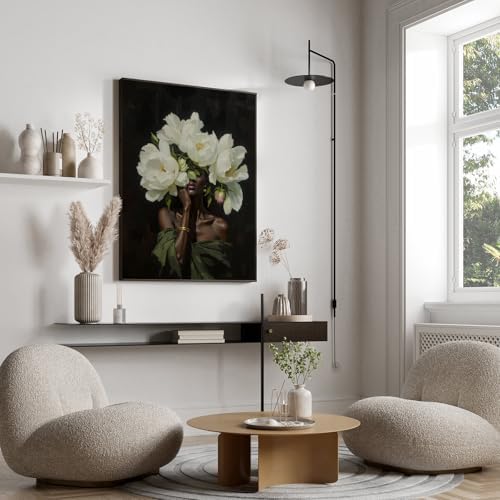 ZHGYGBN Black Woman Wall Art Modern Oil Painting Poster 16x20 Inch Unframed - Image 2