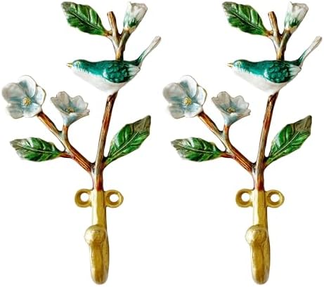 2 Pack Decorative Wall Hooks, Vintage Bird Shaped Metal Wall Hook by Pasiir