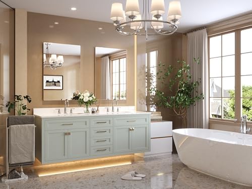 Brightify Frameless Mirror, 24x36 Inch Bathroom Mirrors - Image 2