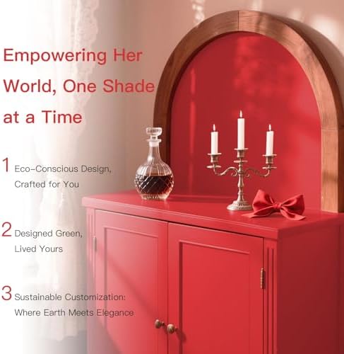 Ismoon 15.7''×236''Thicken Red Contact Paper Matte Red Wallpaper Opaque - Image 4