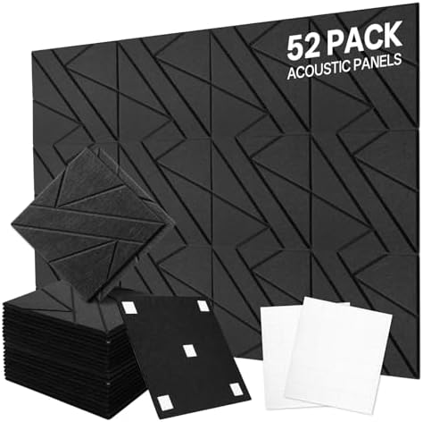 VallisCo 52 Pack Sound Proof Foam Panels by VallisCo