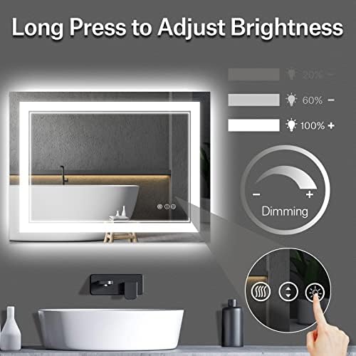 48x36 Inch LED Bathroom Mirror - Image 3