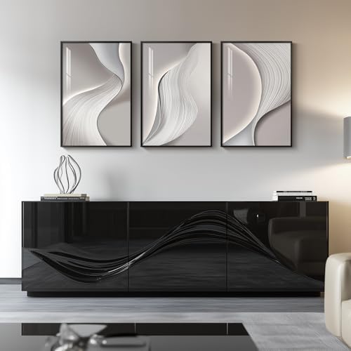 Framed Modern Abstract Wall Art - Image 3