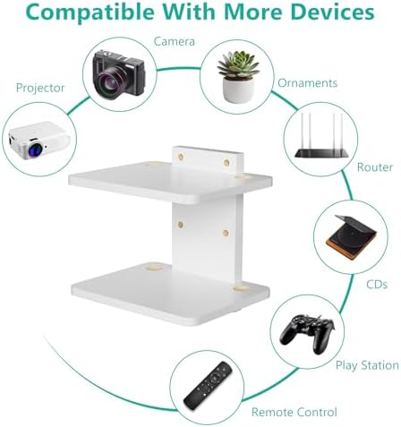 WALI 2 Tier Floating TV Wall Shelf - Image 3