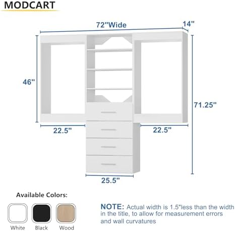 Modular Closet, Wood Tower Storage - Image 2