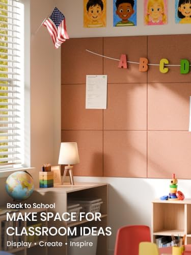 Bumusty 48"x 36" Large Felt Bulletin Board Tiles - Image 5