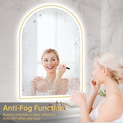 28"x40" Arched LED Lighted Bathroom Mirror - Image 2