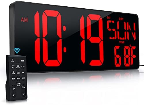 17.2"Large Digital Wall Clock Large Display by CYMHCHL