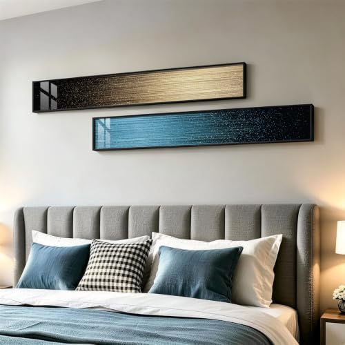 Framed Long Narrow Vertical Abstract Line 2 Piece Wall Art - Image 4