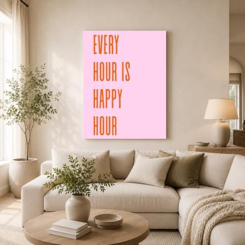 InkFlow Posters Every Hour Happy Hour Canvas Poster - Image 2