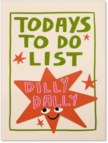 Colorful Cute Star Wall Art Fashion Fun Quote Canvas Posters Minimalist Today's by Unknown