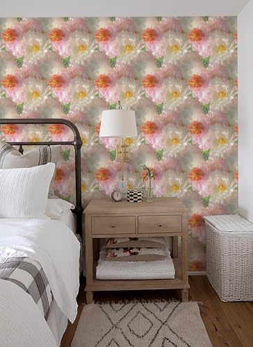 Yasinet Pink Floral Wallpaper Pink Vintage Wallpaper Floral Contact Paper Boho - Image 2