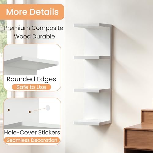 upsimples 4-Tier Floating Wall Shelf - Image 3