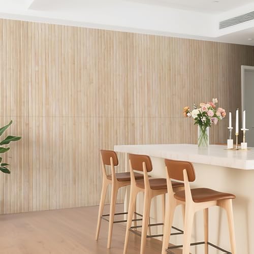 AMZDEPOT Natural Bamboo Wall Panel, 48 x 96 Inch, Carbonized - Image 2